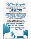 Gift To My Dear Daughter From Dad Vertical Poster