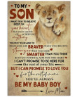 Lion Gift From Mom To My Son Vertical Poster