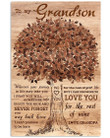 Old Tree Grandpa Loves Grandson  For Family Vertical Poster