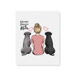 Labrador Retriever Silver Gray Black Bun Blonde Mom Gift For Dog Lovers Matte Canvas