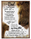 Lion To My Dad From Your Daughter Sherpa Fleece Blanket
