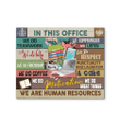 In This Office We Are Human Resources Horizontal Canvas Matte Canvas