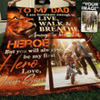Custom Photo Son To Dad Gifts Fortunate Enough To Live Sherpa Fleece Blanket