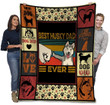 Best Husky Dad Ever Siberian Husky Dog Gift For Dad Sherpa Fleece Blanket