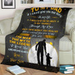 Special Present For Dad From Son You're The Man The Myth The Legend Sherpa Fleece Blanket