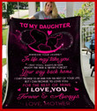 Mother Gift For Daughter Love You Forever Sherpa Fleece Blanket