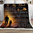 Meaningful Father's Day Gift For Daddy From Son I'm So Lucky To Have A Dad Like You Sherpa Fleece Blanket