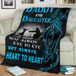 Gift For Daddy From Daughter Always Heart To Heart Sherpa Fleece Blanket