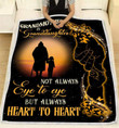 Giving Family Grandmother And Granddaughter Always Heart To Heart Sherpa Fleece Blanket