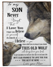 Wolf Gift From Mom To Son Never Forget That I Love You Sherpa Fleece Blanket