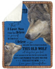 Wolf Love Message Of Grandfather To Granddaughter Sherpa Fleece Blanket