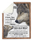 Wolf Love Message Of Grandfather To Granddaughter Sherpa Fleece Blanket