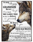 Grandma And Grandpa Gift For Grandson Never Forget How Much We Love You Sherpa Fleece Blanket