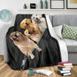 Funny Golden Retriever Dog Lover Gifts Sherpa Fleece Blanket