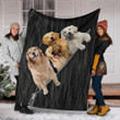 Funny Golden Retriever Dog Lover Gifts Sherpa Fleece Blanket