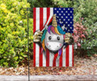 Unicorn American Flag Gift For Unicorn Lovers Garden Flag House Flag
