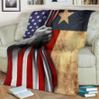 Texas American Flag Fourth Of July Patriotic Gifts Sherpa Fleece Blanket