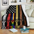 American Be Kind Asl Blm Patriotic Gifts Sherpa Fleece Blanket