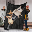 Funny Chihuahua Dog Lover Gifts Sherpa Fleece Blanket