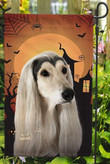 Afghan Hound Halloween Background Gift For Dog Lover Home Garden Flag House Flag