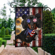 Dog 4th Of July Dachshund Us Printed Garden Flag House Flag