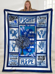 Colorectal Cancer Awareness In This Family No One Fights Alone Sherpa Fleece Blanket