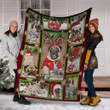 3d Cute Pug Dog Christmas Xmas Sherpa Fleece Blanket