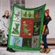 Fa Rawr Dinosaur T-rex Tree Rex Christmas Xmas Sherpa Fleece Blanket
