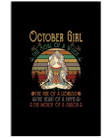 Birthday Gift For October Girl The Soul Of A Witch Retro Vintage Vertical Poster