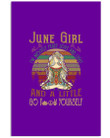 June Girl I'm Mostly Peace Love And Light For Birthday Gift Vertical Poster