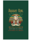 August Girl The Soul Of A Witch The Fire Of Lioness For Birthday Gift Vertical Poster