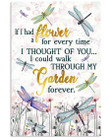 I Could Walk Through My Garden Forever Gift For Dragonfly Lovers Vertical Poster