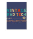 Vintage Rad Tech Knows More Than She Says Peel & Stick Poster