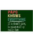 Papo Knows Everything Custom Design Gifts For Papo Horizontal Poster