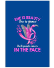 She Is Beauty She Is Grace - She'll Punch Cancer Meaningful Gift For Cancer Patients Vertical Poster