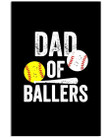 Dad Of Ballers Custom Design For Sport Lovers Vertical Poster