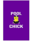 Billard Pool Chick Funny Design Gift For Friends Who Loves Billard Vertical Poster