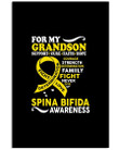 For My Grandson Support Cure Faith Hope Spina Bifida Awareness Vertical Poster
