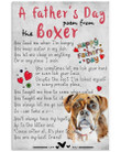 A Father's Day Poem From The Boxer Gift For Dog Lovers Vertical Poster