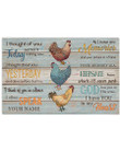 Chicken I Though Of You Today And Yesterday Meaningful Gift Horizontal Poster