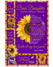 I Love You Sunflower Love Gifts Dear Daughter For Family Vertical Poster