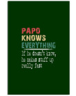 Papo Knows Everything Custom Design Gifts For Papo Vertical Poster