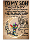 To My Son I Can Promise To Love You For The Rest Of Mine Vertical Poster