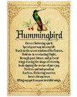 Hummingbird Fierce Fluttering Spirit Speed Your Way Into My Life Vertical Poster