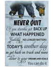 Never Quit If You Stumble Get Back Up You Can Do It Gifts For Hockey Lovers Vertical Poster