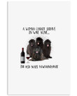 A Woman Needs Wine And Newfoundlands Unique Custom Design For Dog Lovers Vertical Poster