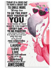 Laugh Love Live Follow Your Dreams Cutest Flamingo Gifts Vertical Poster