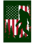 Bigfoot American Usa Flag Vertical Poster