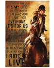 I Ride To Connect My Soul And Live Vertical Poster