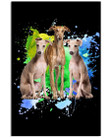 Greyhound Colorful Unique Custom Design For Dog Lovers Vertical Poster